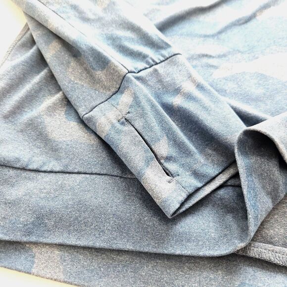 SPYDER ACTIVE Blue Camo Women Med Long Sleeve Hoodie Athletic Shirt $68 - Picture 4 of 6